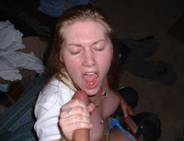A cum loving amateur babe in this blowjob gal Image 7