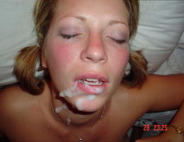 A horny ladies giving a handjob and taking a facial gallery Image 2