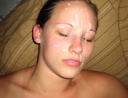 A depraved ladies posing naked and taking a facial set Image 3