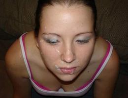 A hot ladies facialized in blowjob pics Image 6