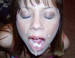 A hot ladies facialized in blowjob pics Image 9
