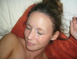 A girls giving head and taking a facial in POV style images Image 9