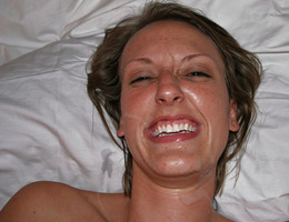 A glorious babes in oral action with facial pics Image 5