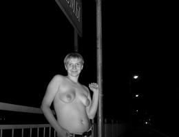 I like so much shooting this naughty a little fat girl on my digital camera outdoors. Image 8