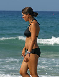 A girl posing on the Vera Playa Image 4
