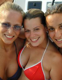 A bikini cutie going topless on the Cap d'Agde Image 7