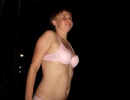 I like so much shooting this naughty a little fat girl on my digital camera outdoors. Image 5