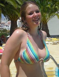 A slim and busty cutie on the Cancun Image 2
