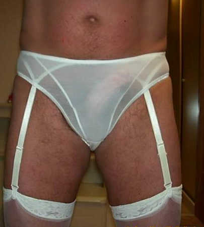 Men wearing panties.