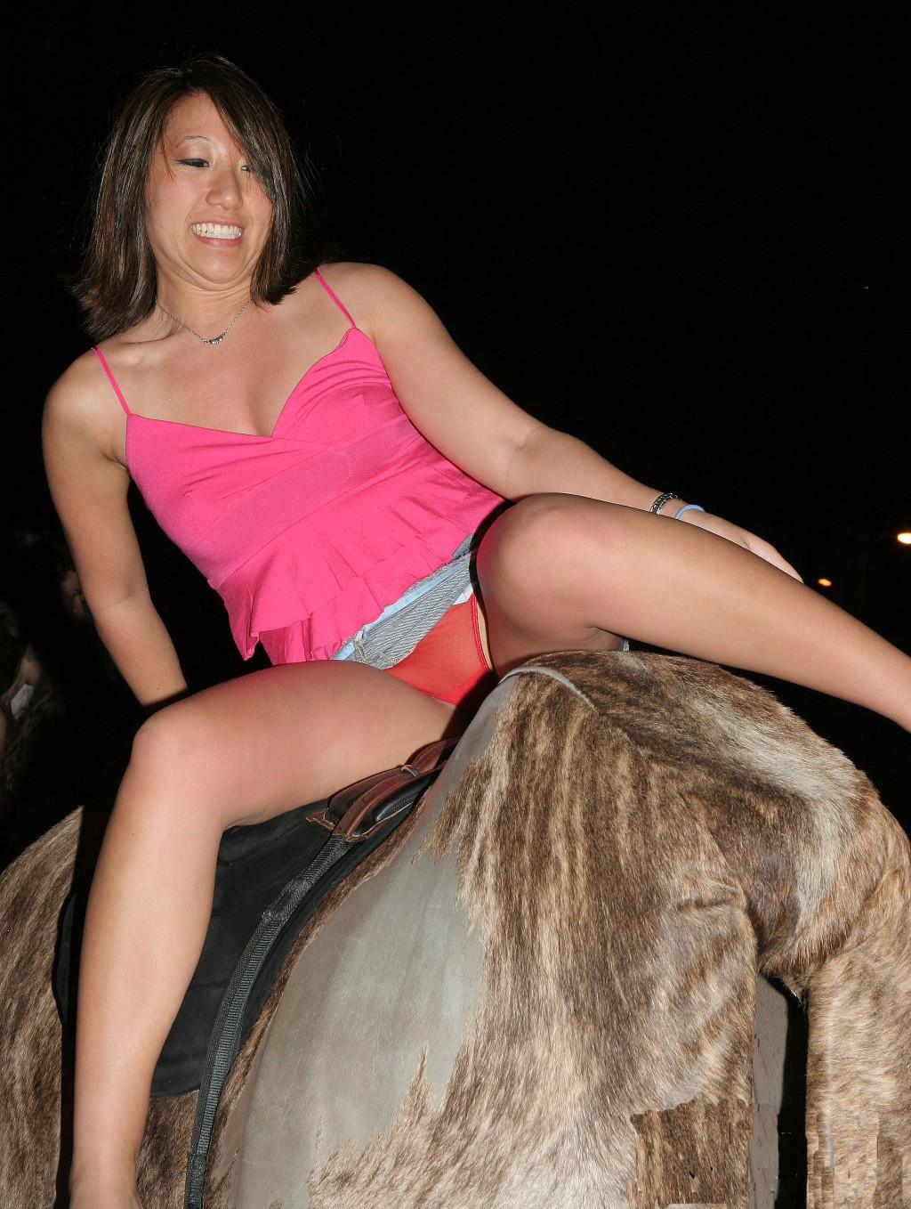 Mechanical bull upskirts